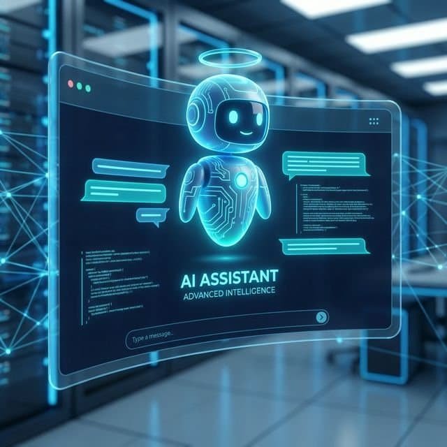 Chatbot de inteligencia artificial atendiendo clientes