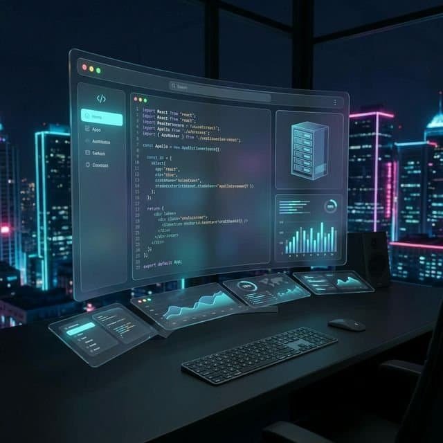 Diseño de una página web moderna en una laptop